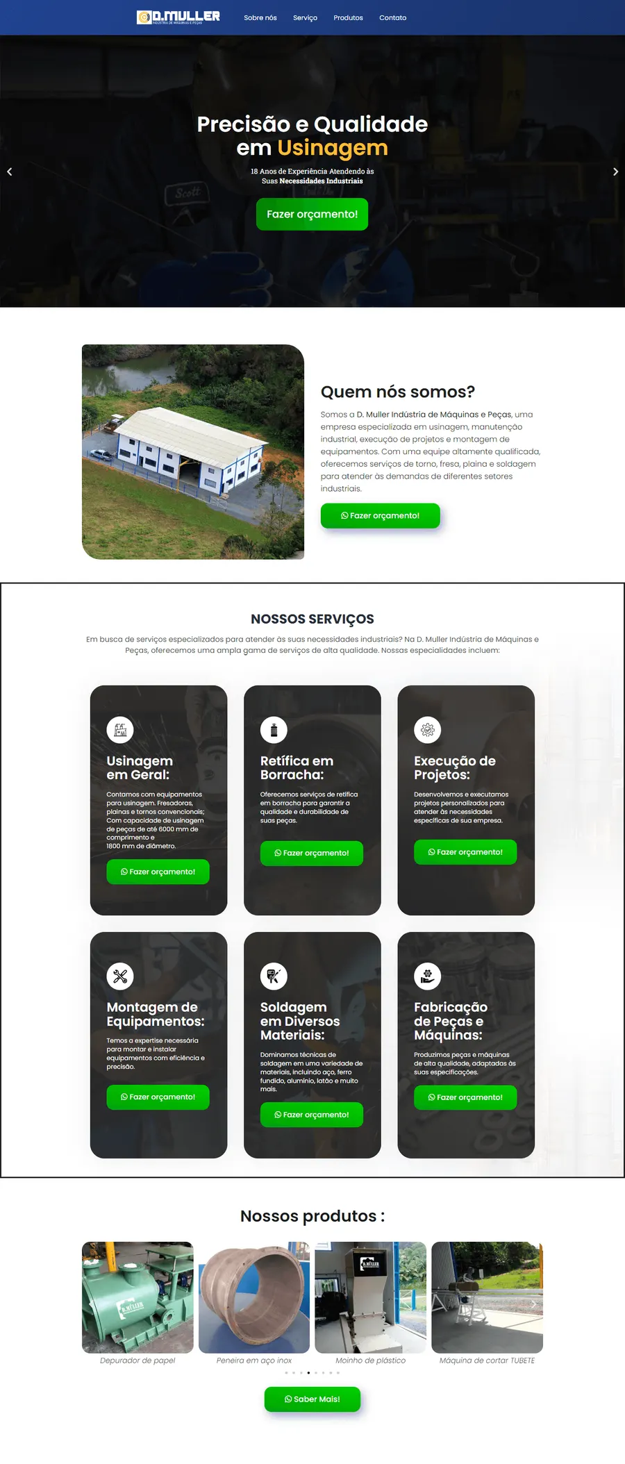 Site de D'Muller, desenvolvido pela i43